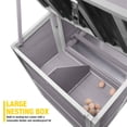 thumbnail image 6 of Aivituvin 78in Large Chicken Coop with Wheels & Removable Leakproof Tray, Outdoor Wooden Poultry House with Waterproof Roof, Nesting Box, Ramp and Run (Grey), 6 of 10