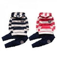 thumbnail image 2 of Jandel 2020 boys clothesChildren Printed Long-Sleeved Two-piece Suit Boys And Girls Cute Hooded Striped Sweater + Trousers Pants Suit, 2 of 6