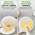 thumbnail image 6 of NutriChef 11” Non-Stick Crepe Pan with Wooden Spreader, Durable Marble Coated Dosa Pan, Bakelite And Wood Handle With Induction Bottom, Easy-to-Clean, Stain-Resistant (White Cream Marble), 6 of 7