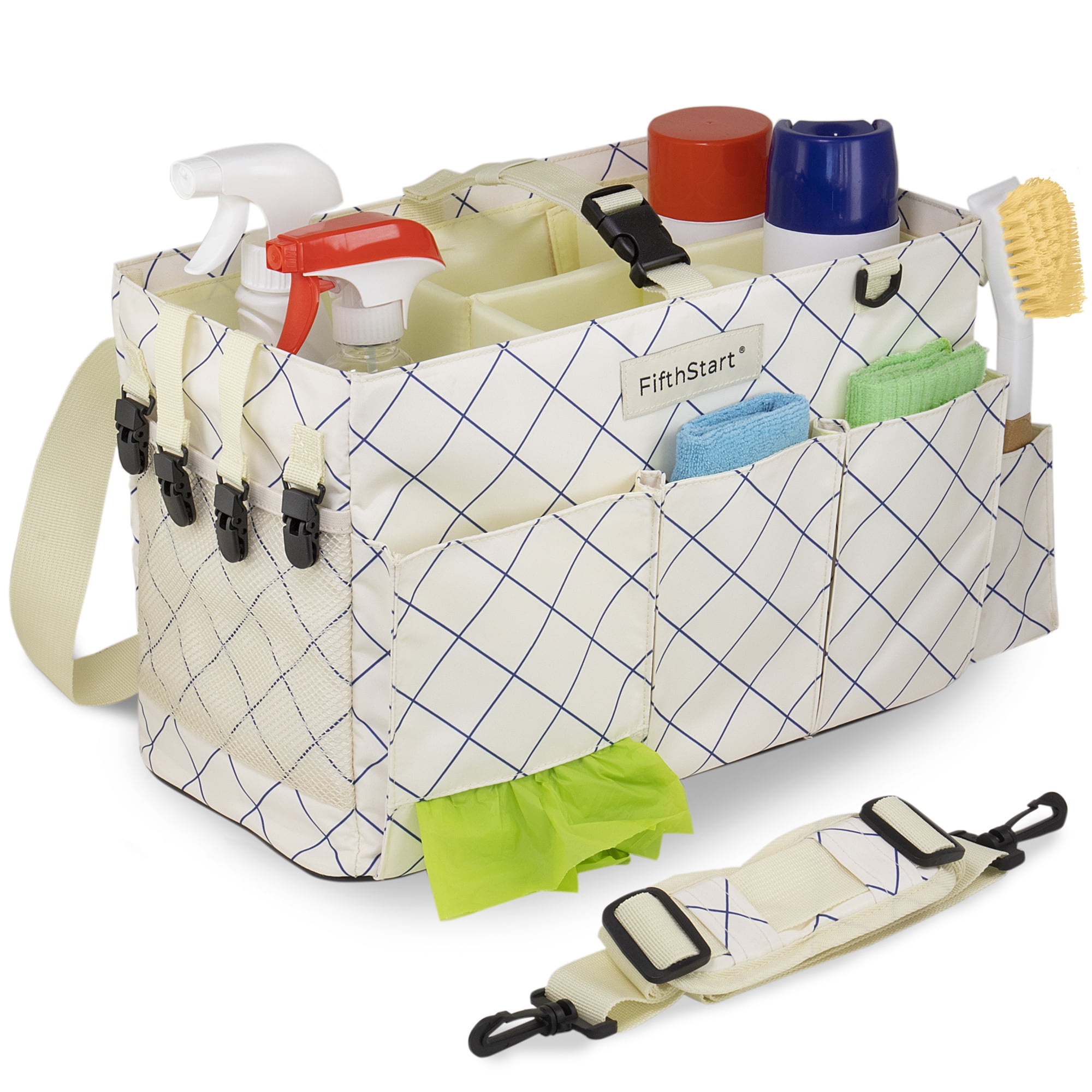 Large Cleaning Caddy with Handle, Wearable Cleaning Supplies