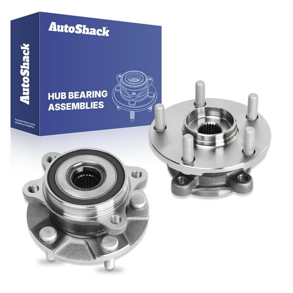 AutoShack Front Wheel Hub Bearing Assemblies - Driver and Passenger Side for Toyota & Scion, RAV4 2006-2018 tC 2011-2016 Mirai 2016-2020, 4WD FWD AWD L4 2.4L 2.5L V6 3.5L L - 5-Lug, With ABS