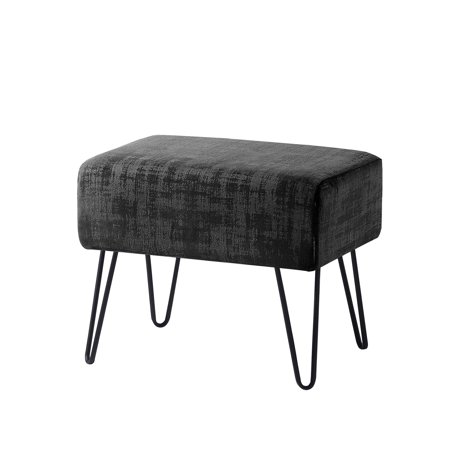 Textured Velvet ottoman