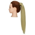 thumbnail image 2 of SAYFUT 20" Hairpiece Ponytail Extension Clip in Wrap around Long Straight Ombre Ponytail Hair Extensions Hairpieces, Sandy blonde mix bleach blonde, 2 of 8