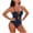 Dark Gray, variant on Womens One Piece Swimsuit Cutout Full Coverage Bathing Suit Backless Tummy Control Monokini Swimsuits with Removable Bra Pads