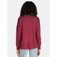thumbnail image 3 of Time and Tru Women's Tunic Sweatshirt with High-Low Hem, Sizes XS -4X, 3 of 5