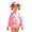 Pink, variant on Girls Cute Swimsuit Crew Neck Long Sleeve Half Zip Ruffled One Piece Bathing Suit Quick Dry Modest Swimwear With Hat (9 Months, Red)