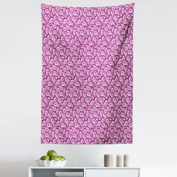 Magenta Tapestry, Middle Eastern Paisley Pattern Medieval Motifs Timeless Boho Design, Fabric Wall Hanging Decor for Bedroom Living Room Dorm, 5 Sizes, Purple Magenta Pink, by Ambesonne