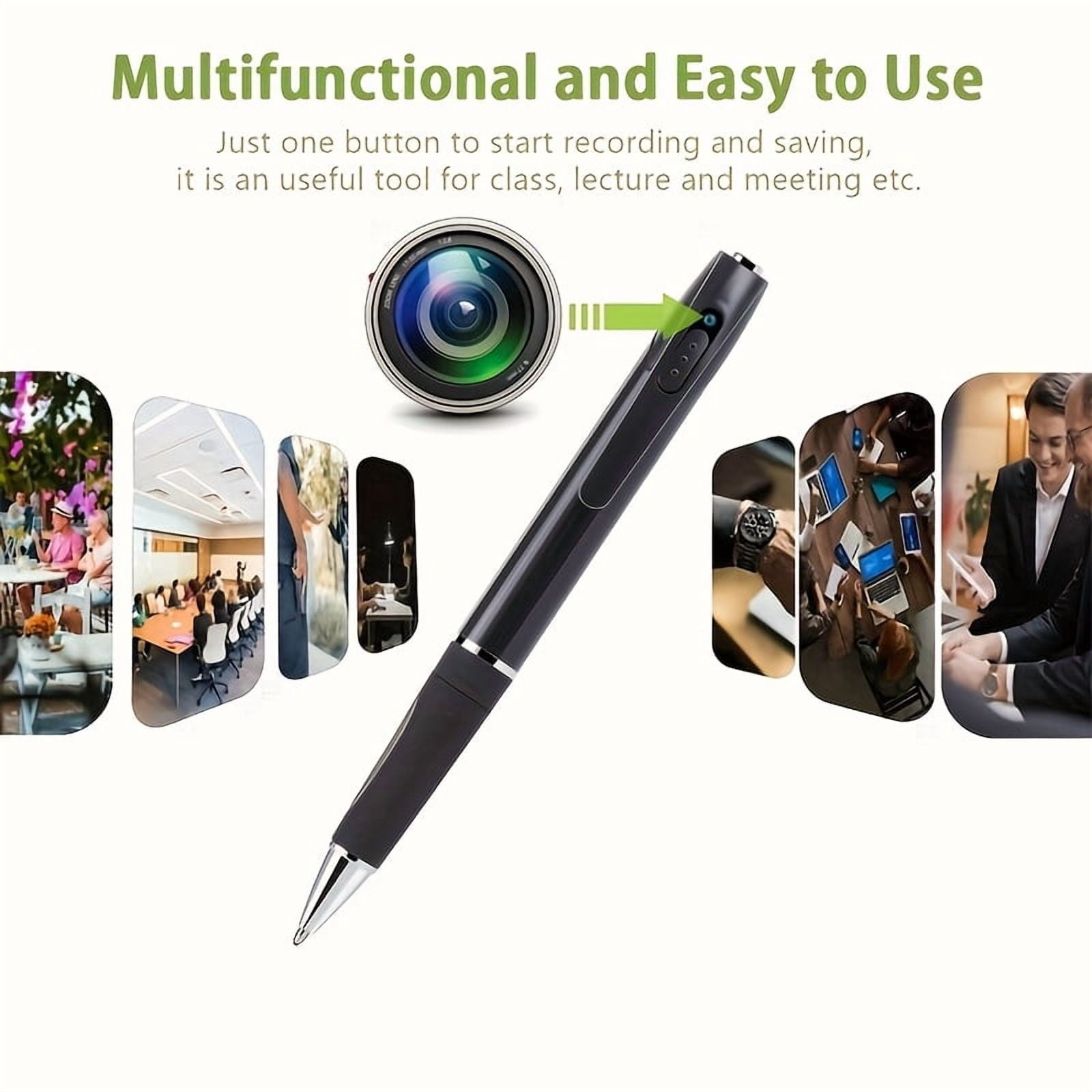 32GB Portable USB MP3 Player & Voice Recorder Pen, 1080P HD Body Camera with Touch CONTROL, for Conference, Lecture, Indoor/Outdoor Security Recording