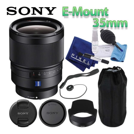Sony Distagon T FE 35mm f/1.4 ZA Lens Mirrorless E-Mount Best Value Bundle Includes Professional Lens Cleaning Kit, Lens Cap Keeper, Manufacturer Included Accessories, and