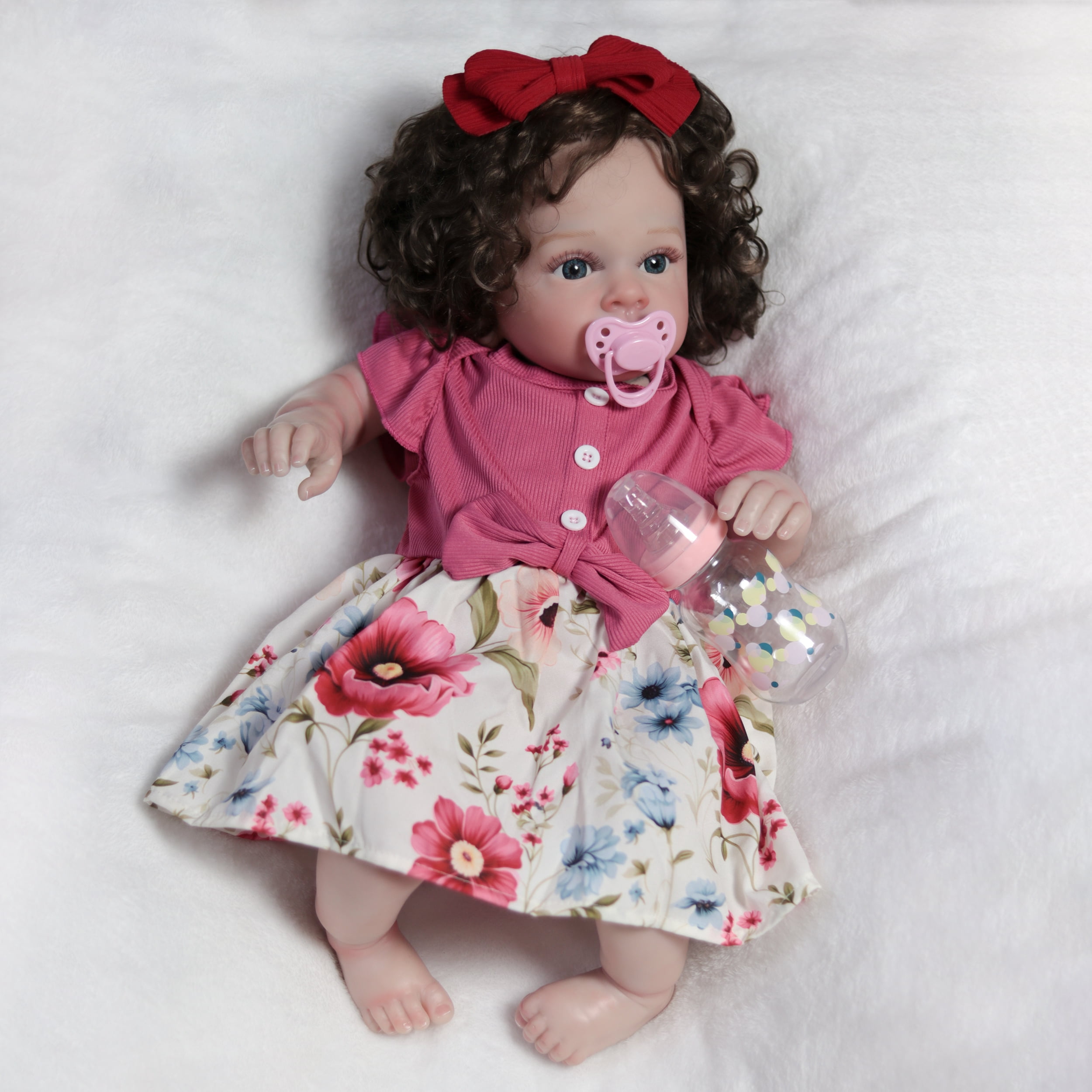 Reborn Baby Doll Vinyl Silicone Realistic Newborn Toddler Girl Doll Handmade Gifts