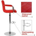 thumbnail image 3 of BestOffice Set of 2 Modern Bar Height Adjustable PU Leather for Dining Room(Red), 3 of 7