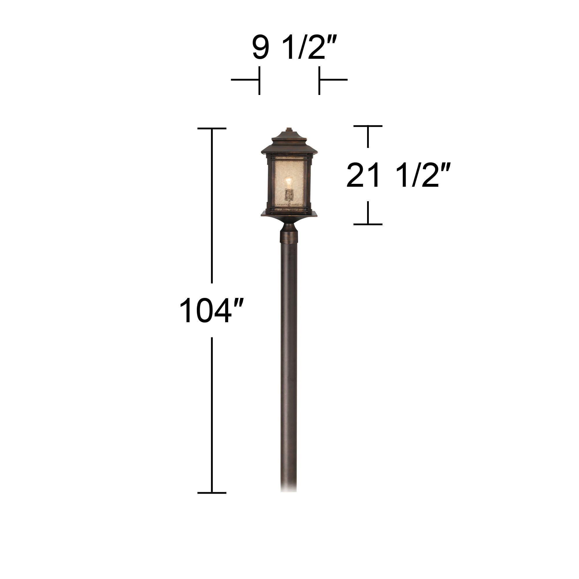 John Timberland Outdoor Post Light Pole Bronze Direct Burial 84" for Exterior Barn Deck House Porch Yard Patio Outside Garage Front Door Garden Home