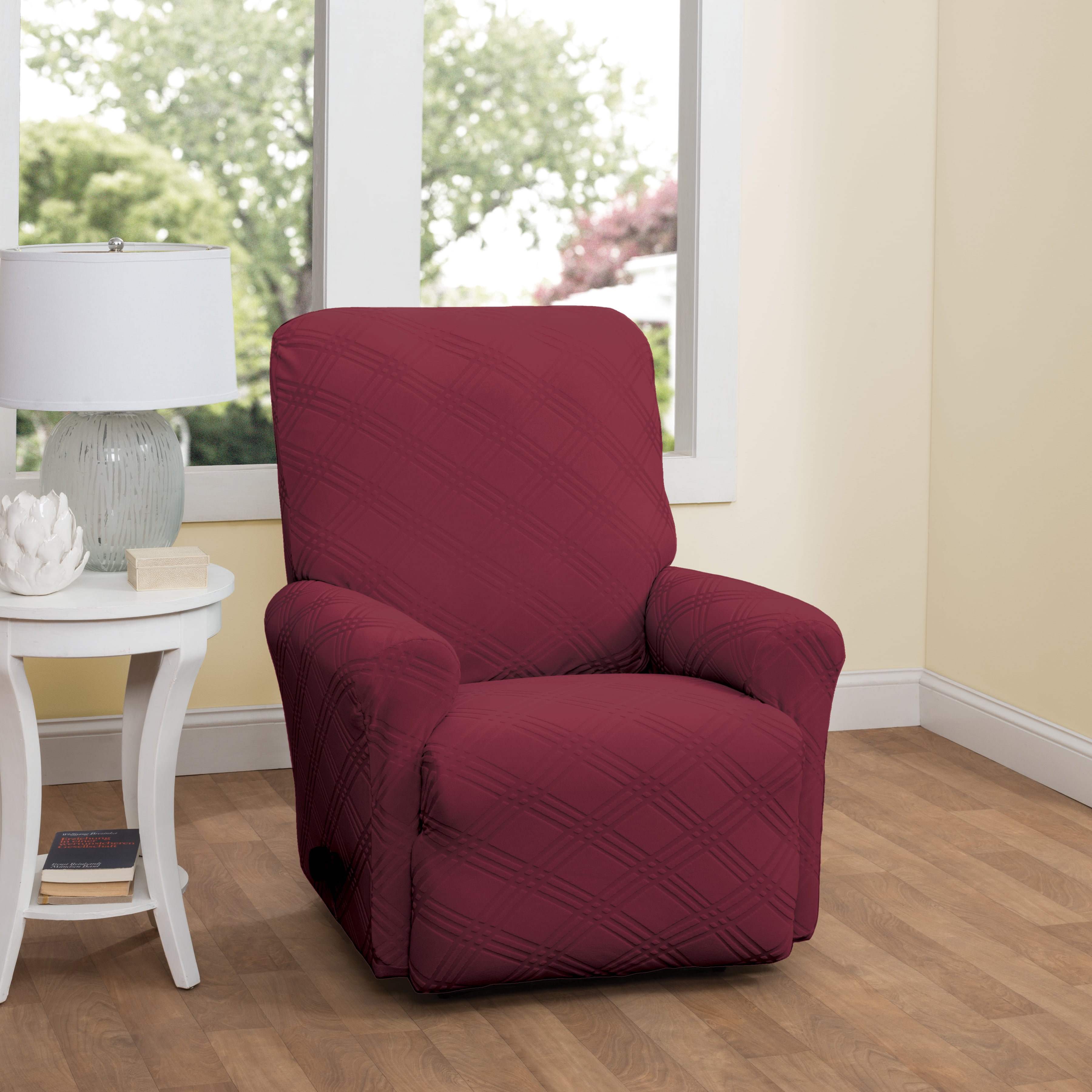 Stretch Sensations 4Piece Stretch Double Diamond Recliner Slipcover