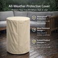 thumbnail image 6 of Atumcto 40,000 BTU Propane Fire Pit Column, 16.5" Round Concrete Outdoor Fire Pit with Lava Rocks and Cover for Patio, Backyard, Medium Gray, 6 of 13