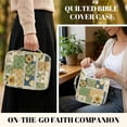 thumbnail image 4 of ZUXONGSY Sunflower Lemon Print Bible Case for Women Quilteddy Bible Protector Portable Handbag with Multiple Pockets Scripture Bag for Christian, 4 of 7
