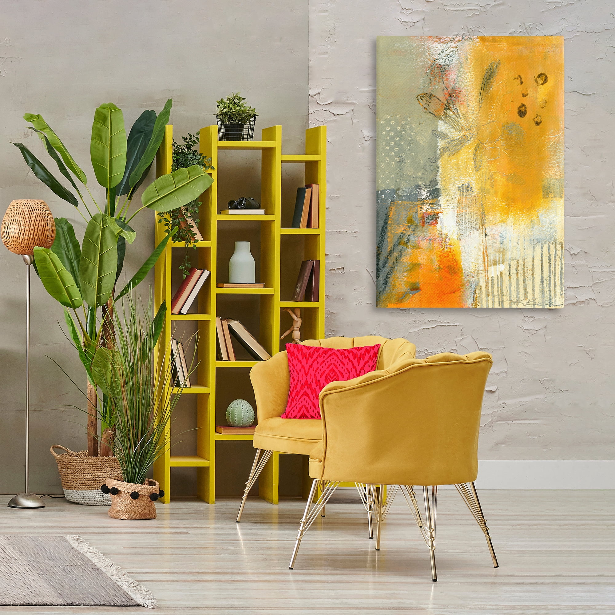 Stupell Industries Complex Rustic Abstraction Abstract Painting Gallery Wrapped Canvas Art Print Wall Art, 30 x 45