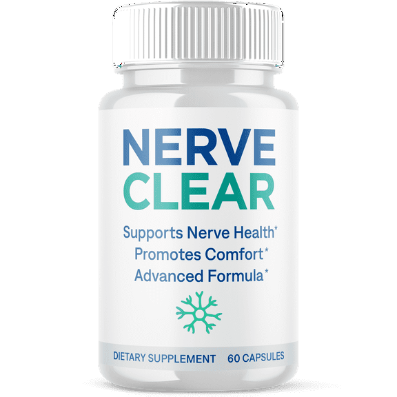 Nerve Clear Advanced Nerve Health Support Pills Natural Vitamin Supplement NerveClear 60 Capsules