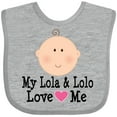 thumbnail image 3 of Inktastic My Lola and Lolo Love Me Girls Baby Bib, 3 of 4
