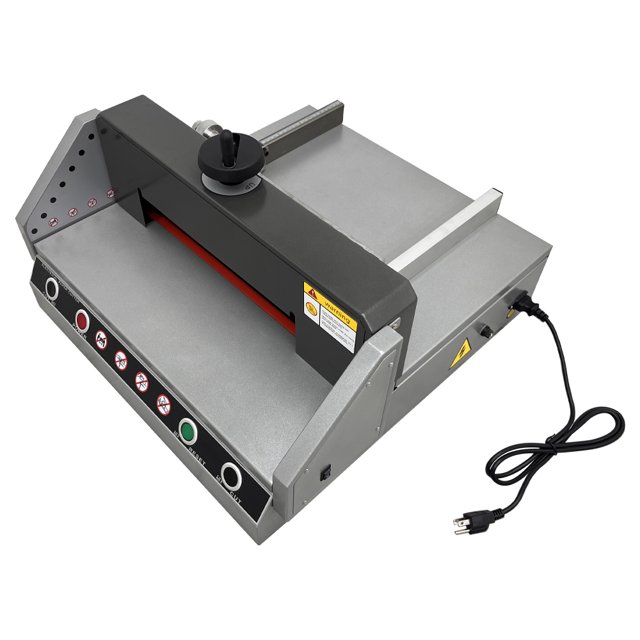 INTBUYING Electric Paper Trimmers Desktop Paper Cutter A4 330mm Machine Manual Pushing Paper Guillotine Stack Paper Punch Cutter