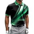 thumbnail image 2 of Fnnxeal Mens Polo Shirts Graphic Golf Summer Collared Casual Short Sleeve Polo Green Shirts for Men Size 3XL, 2 of 5