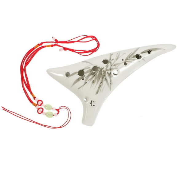 Raindrops Ceramic Ocarina 12 Hole Alto Ocarina Portable Beginner Ocarina for Adults Kids