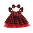 thumbnail image 1 of Bébé bébé Filles Plaid Dos Nu Robes Vêtements Décontractés Ensemble, 1 of 6