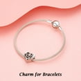 thumbnail image 3 of ROSIANNA 925 Sterling Silver Charm for Bracelets Two Tone Rose Gold Heart Dangle Charm Women Bracelet Charm, 3 of 5