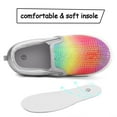 thumbnail image 3 of Bocca Kid's Slip on Sneakers Rainbow Girls Canvas Walking Shoes Size 11, 3 of 5