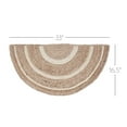 thumbnail image 3 of VHC Brands Jute Rug Half Circle with Pad, Natural and Crème, 16.5x33, 3 of 10