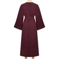 thumbnail image 6 of BadyminCSL Women's Loose Robe Casual Dress Foundation Solid Color Large Dress Round Neck Long Sleeve Dress, 6 of 8