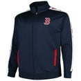 thumbnail image 2 of Men's Navy Boston Red Sox Big & Tall Tricot Track Full-Zip Jacket, 2 of 3