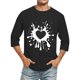 thumbnail image 2 of Camisetas de Manga Larga para Hombres, Día de San Valentín Impreso 3/4 Manga Camiseta de Fitness, Mezcla de Algodón Casual, 2 of 9