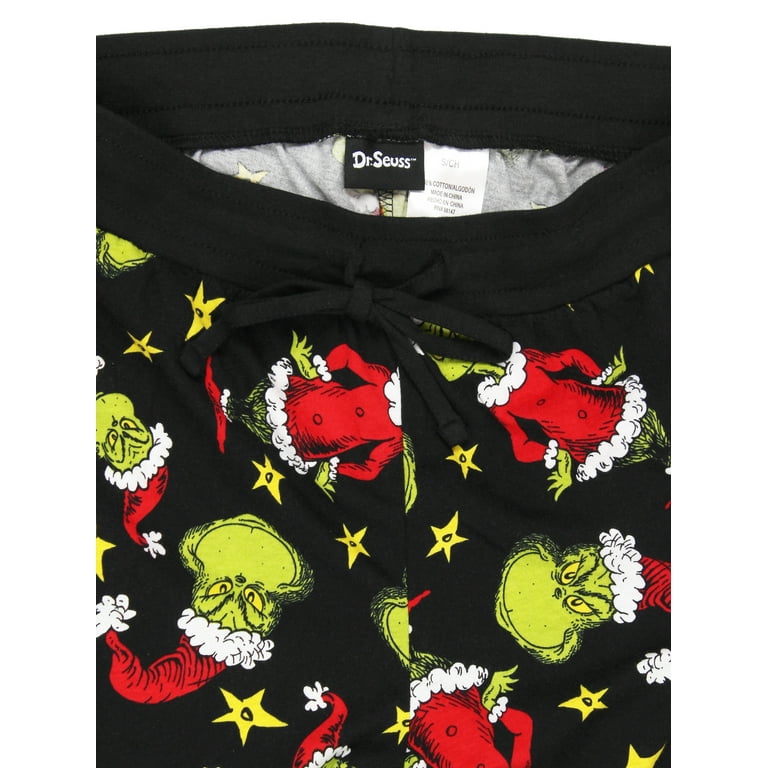 Dr. Seuss The Grinch Mens Christmas Holiday Santa Pajama Pants with Pockets  : : Clothing, Shoes & Accessories