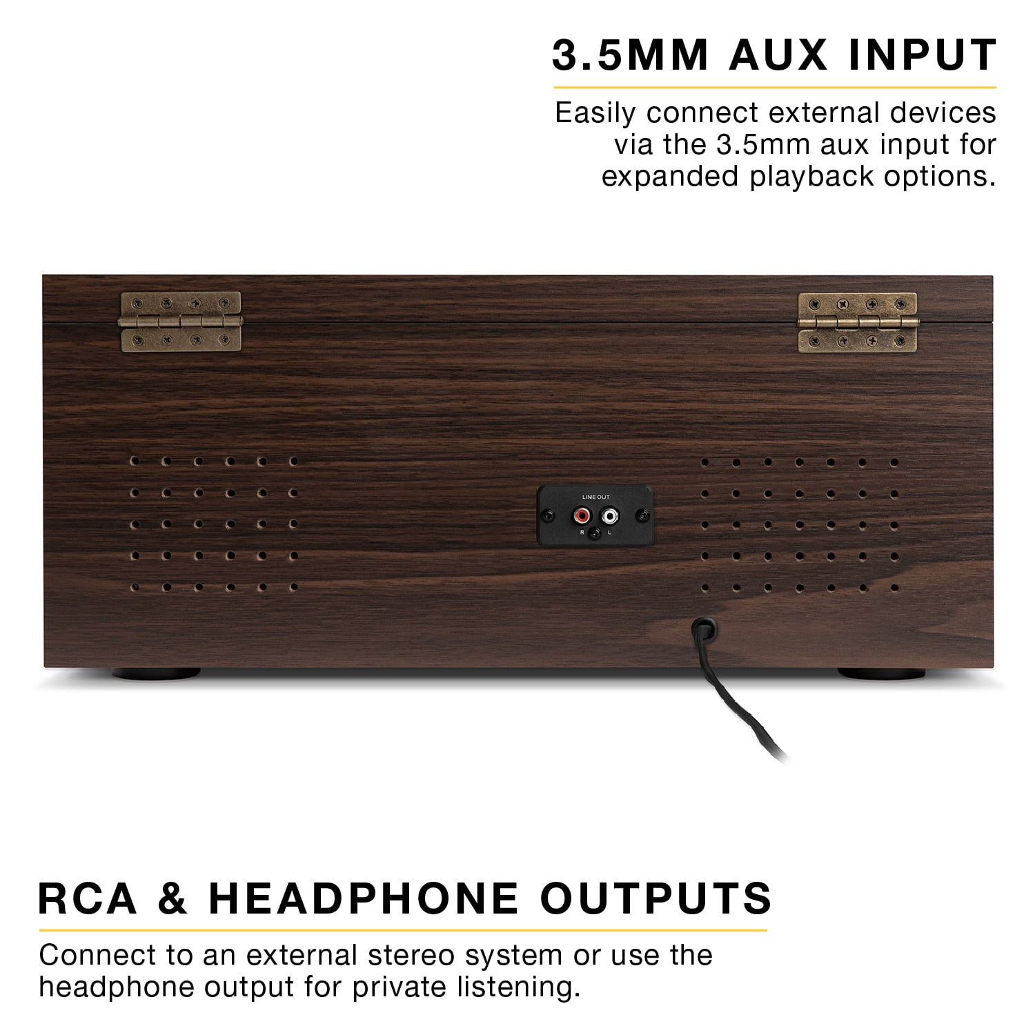 Victrola 6-in-1 Wood Empire Mid Century Modern Bluetooth Record