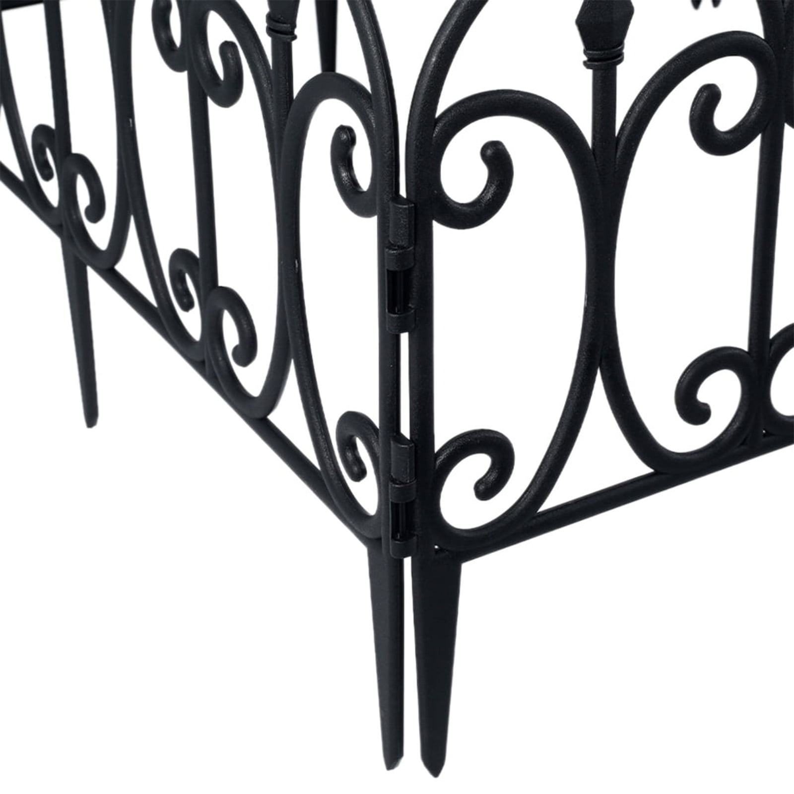 SUSUZI Garden Lawn Edging Plant Border, 20 Pack Metal Effect Plastic Fence Lawn Edging DIY Decorative Flower Bed Border