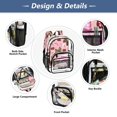 thumbnail image 5 of Large Clear PVC Backpack Heavy Duty See Through Backpack for Adults Work Travel, Leopard Cherry Bows Printed 12L, 5 of 8