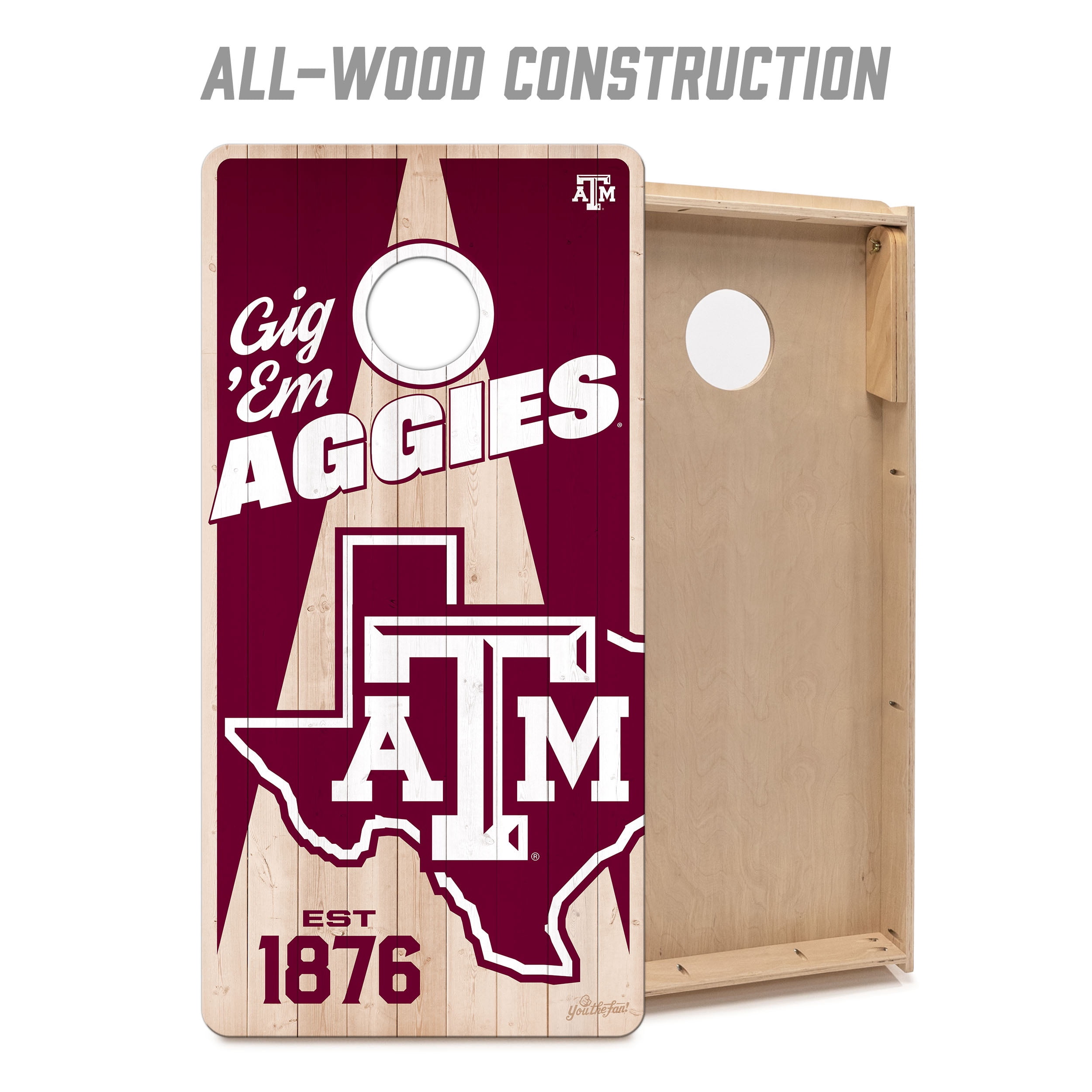 YouTheFan NCAA Texas A&M Aggies 2' x 4' Cornhole Game No Bags