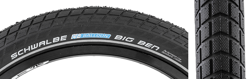 TIRE28 x 2.0 REFL RG SCHWALBE BIG APPLE - Walmart.com