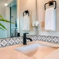thumbnail image 3 of Mi Alma Removable Vinyl Floral Purple Backsplash Tile Stickers, 24pcs, 3 of 10