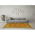 thumbnail image 3 of Ahgly Company Indoor Round Medallion Yellow Traditional Area Rugs, 3' Round, 3 of 4