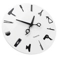 thumbnail image 4 of Reloj de pared moderno 3D de cuarzo para herramientas de peluquería, silencioso, para belleza y decoración del cabello., 4 of 5