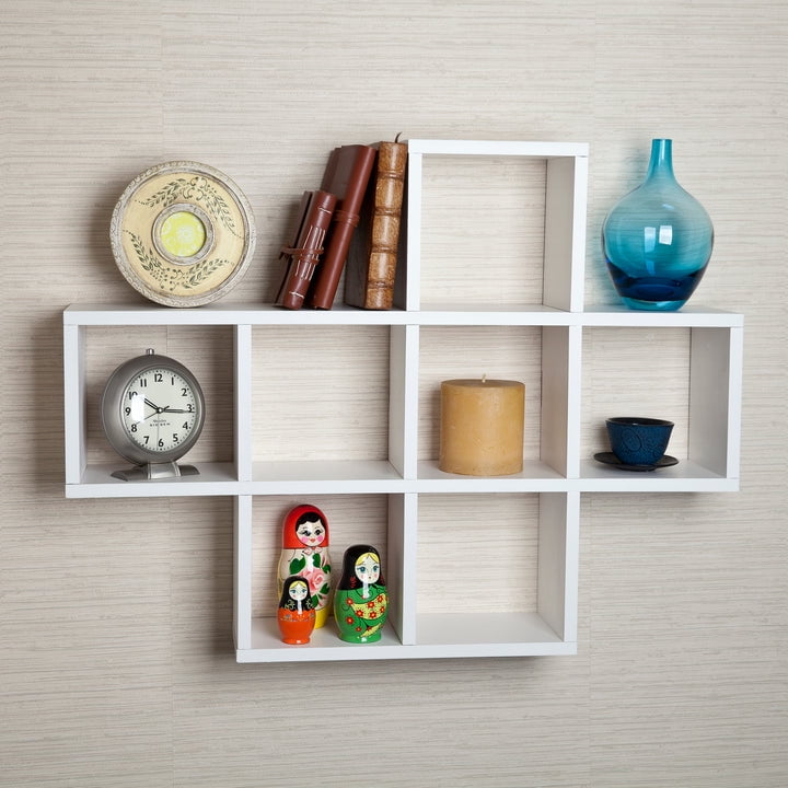 Danya B Cubby Laminated White Veneer Shelving Unit - Walmart.com