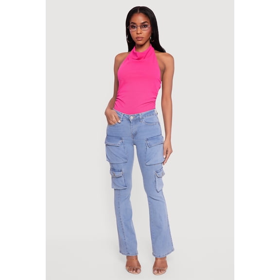 Women's VIP Mid Rise Bootcut Cargo Jeans