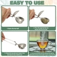 thumbnail image 4 of Uxcell 1 Pcs Infusor de Té de Acero Inoxidable Filtro de Té Suelto para Taza con Mango Largo Coladores de Té Negro, 4 of 7