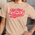 thumbnail image 3 of Smartprints Hot Mess Still Blessed Cherry Hearts Women's T-shirt Natural, Cotton, S, 3 of 4