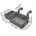 thumbnail image 3 of Nomeni Rack Storage Basket With 2 Cup Holder Swimming Pool Storage Basket Above Ground Pool Accessories Pool Toy Storage Caddy For Towels Beverages Multifunctional Holder, 3 of 6