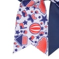 thumbnail image 5 of mgoYE American Flag Hair Bows 4th of July Hair Bow Tie Patriotic Bow Red White Blue Ribbon Bow Elastic Ponytail Holder Independence Day Hair Accessories for Kids 3-12T Dark Blue, 5 of 6