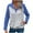 Blue, variant on Women's Fashion Casual Color Blocking Pocket Long Sleeve Comfortable Sweatshirt Tops Blouse