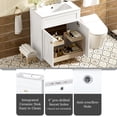 thumbnail image 6 of Miekor Furniture 30" Bathroom Vanity with Ceramic Sink Combo, Modern Freestanding Storage Cabinet with Gold Handles, Soft Closing Doors 23717, 6 of 12