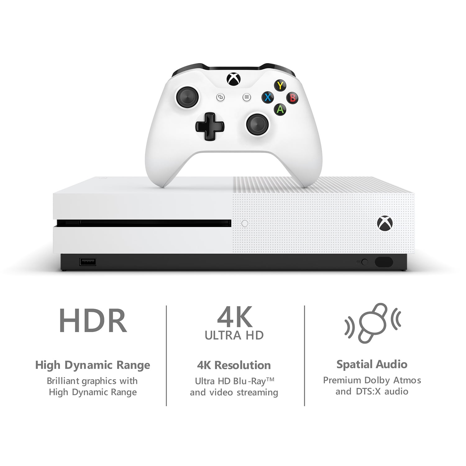 Restored Microsoft Xbox One S 1TB Console, White (Refurbished) Walmart.com